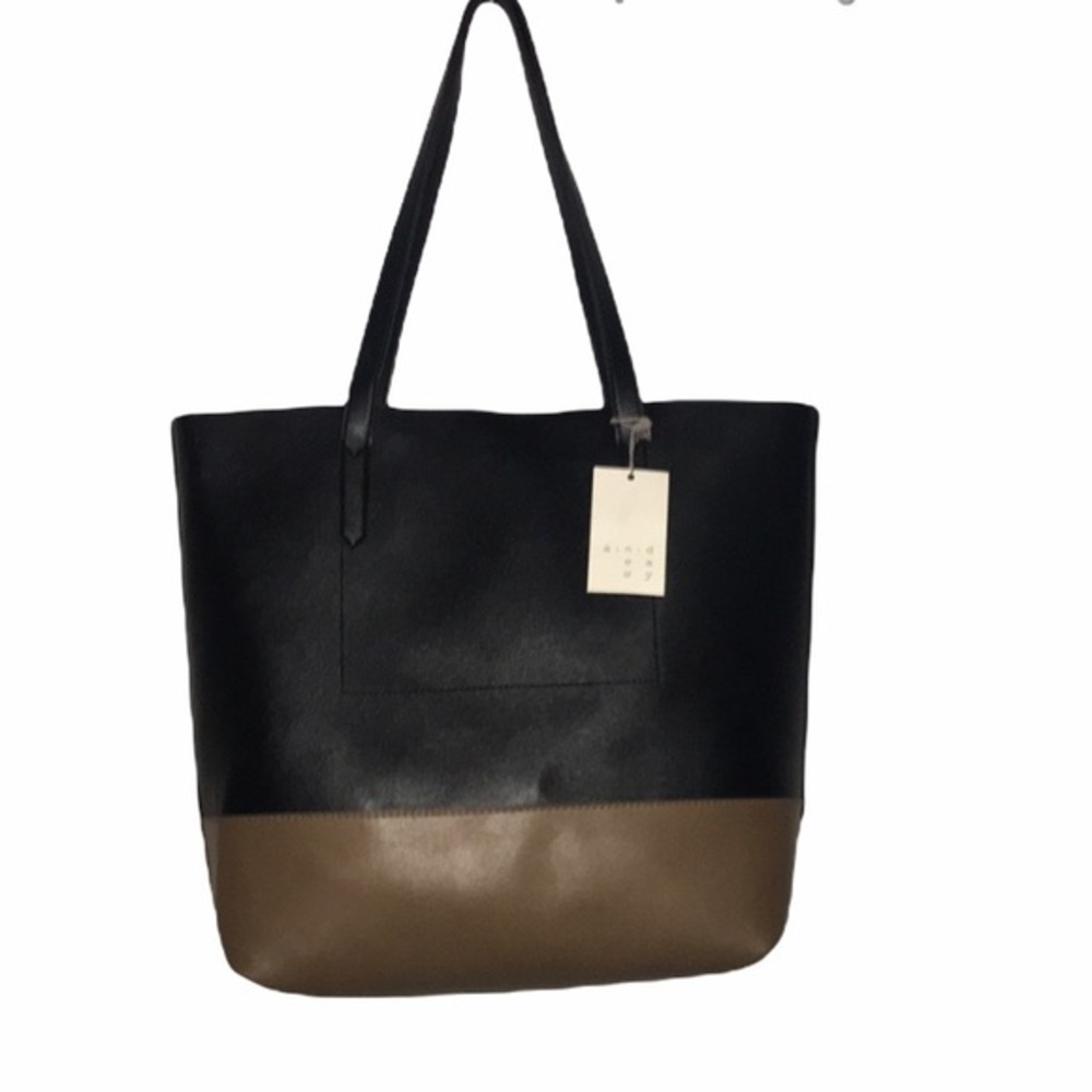 Black and Brown Color Block Purse